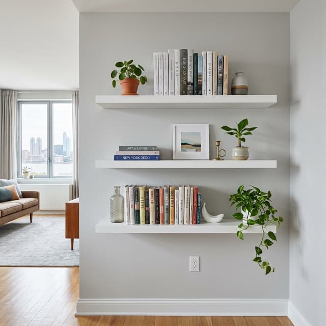 Floating Shelves in Hoboken
